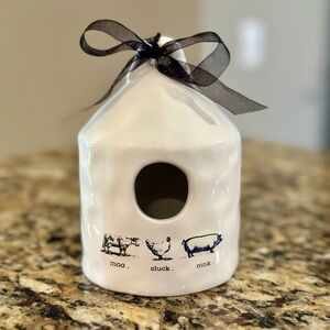 Mini Round Cow Pig Chicken Farmhouse Birdhouse New
